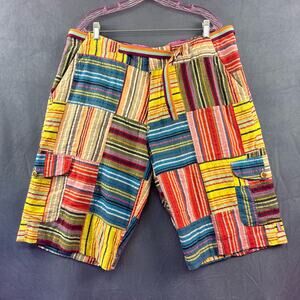 Parish Patchwork Shorts VTG Men's 40 Health Wealth & Wisdom Baggy Skater 90s Rap